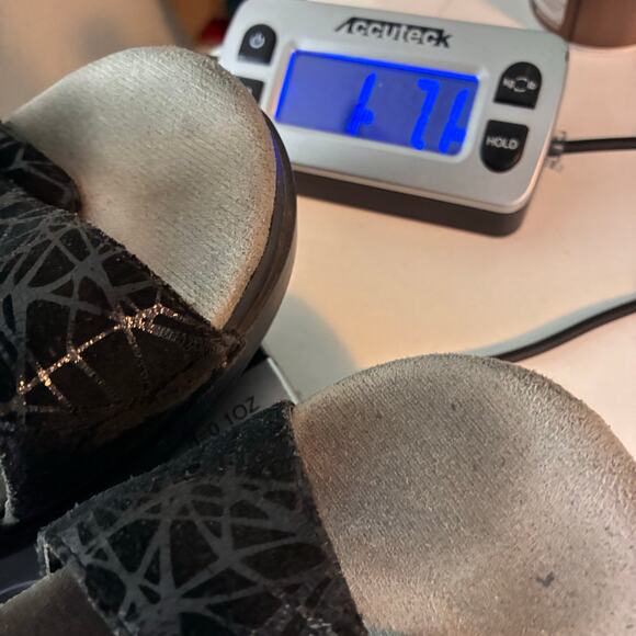 Dansko Sophie Slide Leather Slip On Sandals Women 39 8.5-9 Sparkle Buckle Cobweb - Picture 12 of 12